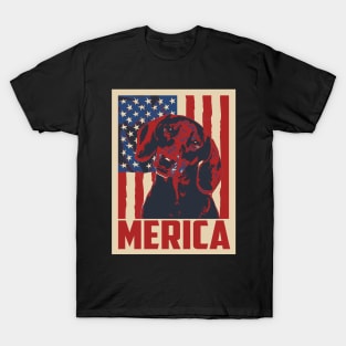 Dachshund Merica 4th Of July T-Shirt